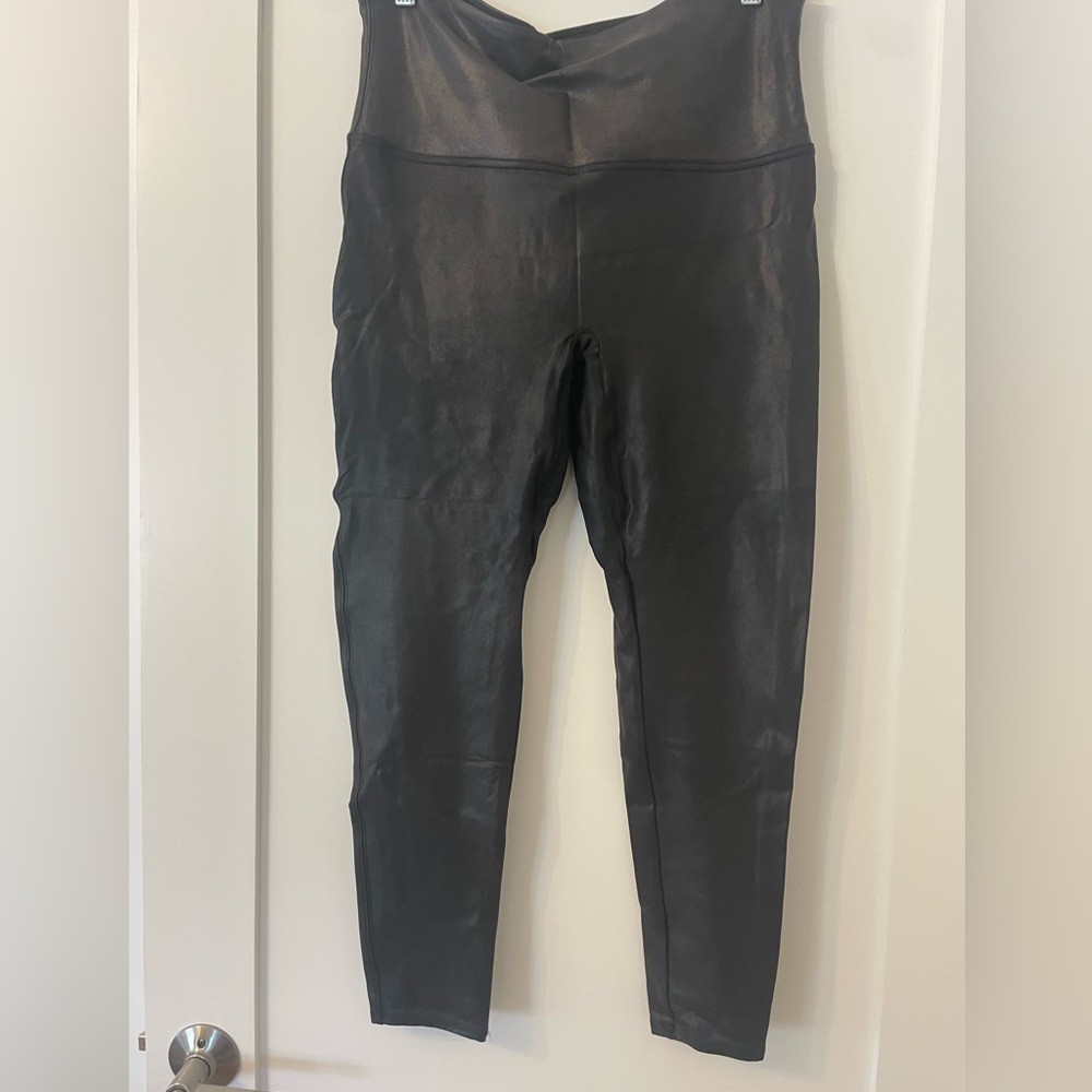 Spanx Black Faux Leather Leggings